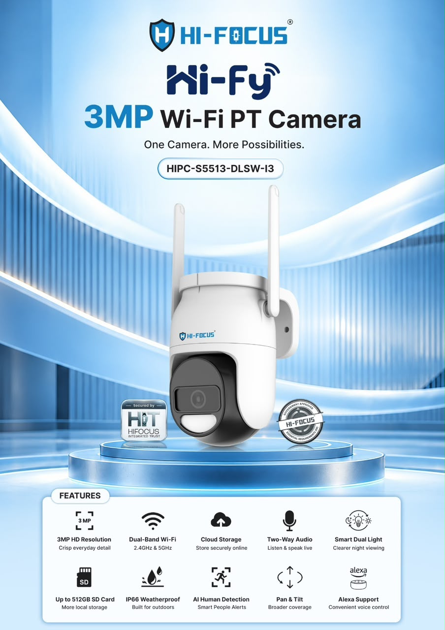 HI-FOCUS 3MP WIFI PT CAMERA